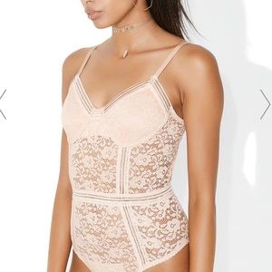 Honey punch nude lace bodysuit